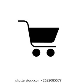 Shopping cart icon representing e-commerce, online shopping, or retail concepts