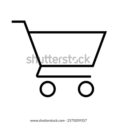 Shopping Cart Icon Representing E-commerce and Retail Purchases