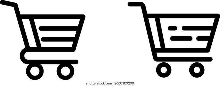 "Shopping Cart Icon Representing Online Shopping, Retail, and E-Commerce Transactions"