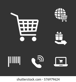 shopping cart icon set
