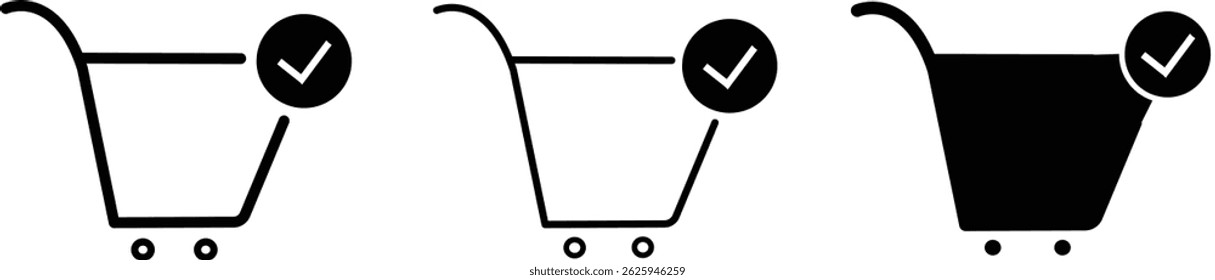 shopping cart icon set. Shopping basket, Internet shop buy logo symbol sign, shopping cart icon, Linear shop icon set vactor.
