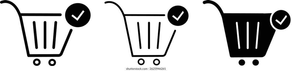 shopping cart icon set. Shopping basket, Internet shop buy logo symbol sign, shopping cart icon, Linear shop icon set vactor.
