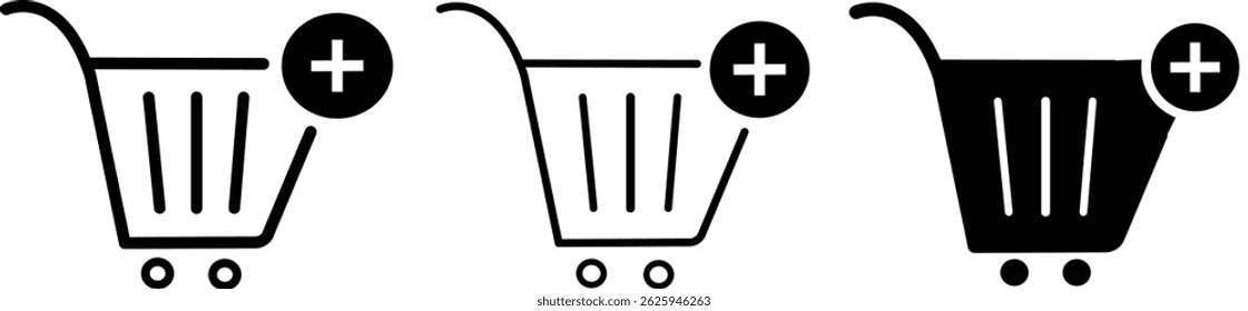shopping cart icon set. Shopping basket, Internet shop buy logo symbol sign, shopping cart icon, Linear shop icon set vactor.
