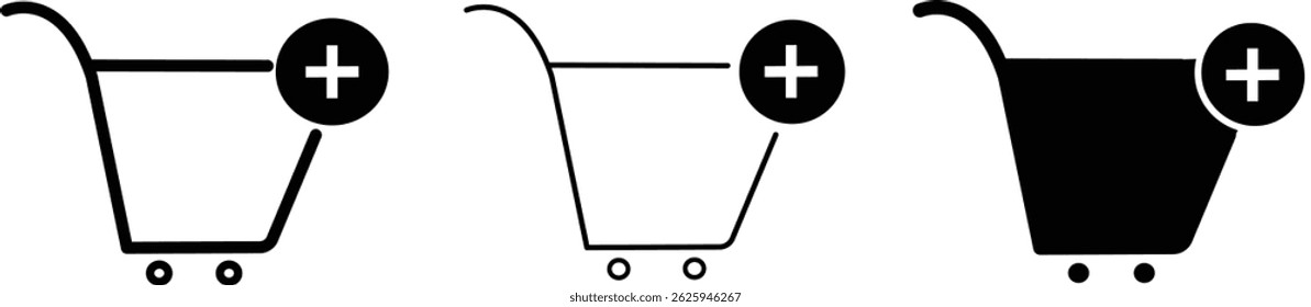 shopping cart icon set. Shopping basket, Internet shop buy logo symbol sign, shopping cart icon, Linear shop icon set vactor.
