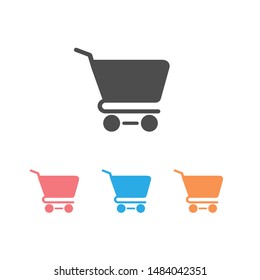 Shopping Cart Icon Set, flat design best vector icon