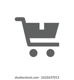 shopping cart icon set in mall, vector, white background illustration