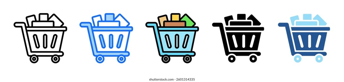 Shopping Cart Icon Set Multiple Style Collection