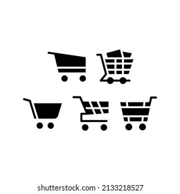 Shopping Cart Icon Set Vector Symbol Design Illustration
