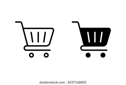  conjunto de iconos de carrito de compras, ilustración vectorial de icono de compras 