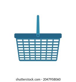 Shopping cart icon. Shop. Colored silhouette. Side view. Vector simple flat graphic illustration. The isolated object on a white background. Isolate.