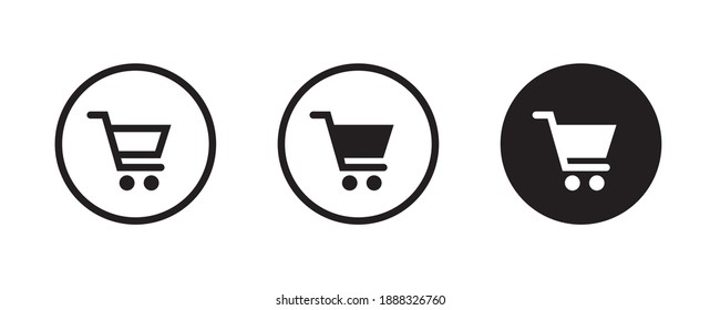 Shopping Cart icon, shop icons button,vector, sign, symbol, logo, illustration, editable stroke, flat design style isolaated on white linear pictogram