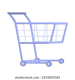 Shopping cart icon. Shop trolley sign. Store basket emblem. Online shop pictogram. Buy button for online store. Vector illustration in flat design isolated on transparent background.