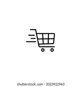 Icono del carrito de compras, vector del signo del carro de la compra