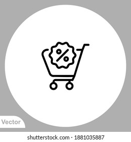 Shopping cart icon sign vector,Symbol, logo illustration for web and mobile