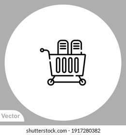 Shopping cart icon sign vector,Symbol, logo illustration for web and mobile