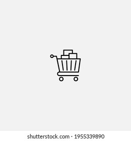 Shopping cart icon sign vector,Symbol, logo illustration for web and mobile