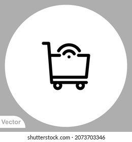 Shopping cart icon sign vector,Symbol, logo illustration for web and mobile