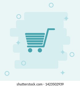 Shopping Cart Icon. Simple icon, blue colored icon illustration.