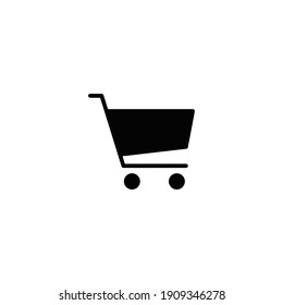 Shopping cart icon. Simple solid style for web template and app. Shop, basket, bag, store, online, purchase, buy, retail, vector illustration design on white background. EPS 10