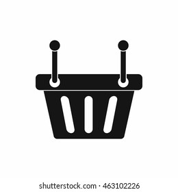 Shopping cart icon in simple style isolated on white background. Purchase symbol