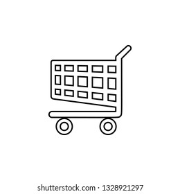 shopping cart icon. Simple thin line, outline vector of universal icons for UI and UX, website or mobile application