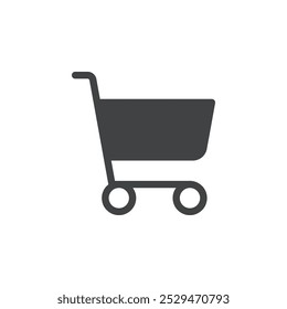 Shopping cart icon simple vector symbol