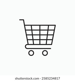 shopping cart icon. simple vector icon