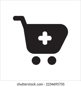Shopping Cart Icon Solid Style
