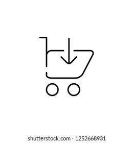 Shopping cart icon. Store basket sign