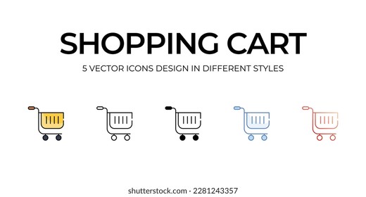Shopping Cart icon. Suitable for Web Page, Mobile App, UI, UX and GUI design.