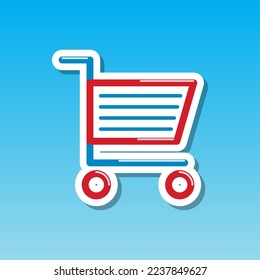 Shopping cart icon, super market equipment, illustration of shop, suitable used for market, shop, buyer, store, and etc