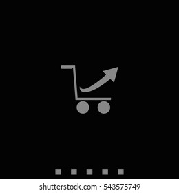 Shopping cart icon. Supermarket object.