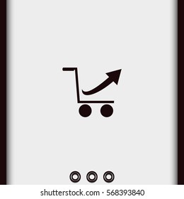 Shopping cart icon. Supermarket object.