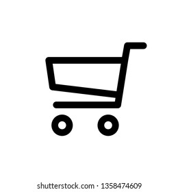 Shopping cart icon, symbol of e-commerce, online purchase