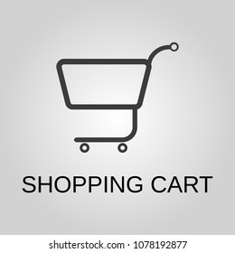 Shopping cart icon. Shopping cart symbol. Flat design. Stock - Vector illustration