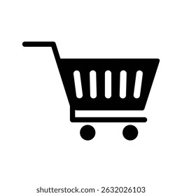 Shopping cart icon, shopping cart symbol isolated on white background, icon for app or web site, Shopping cart vector illustration