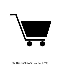 Shopping cart icon, shopping cart symbol isolated on white background, icon for app or web site, Shopping cart vector illustration