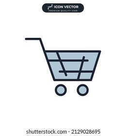 shopping cart icon symbol template for graphic and web design collection logo vector illustration