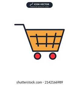 shopping cart icon symbol template for graphic and web design collection logo vector illustration