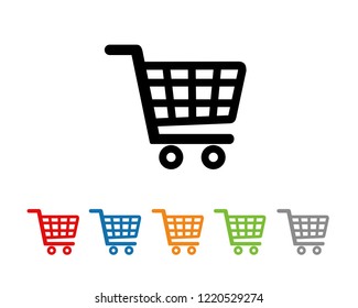 Shopping cart icon symbol vector. symbol for web site Computer and mobile vector.