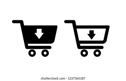 Shopping cart icon symbol vector