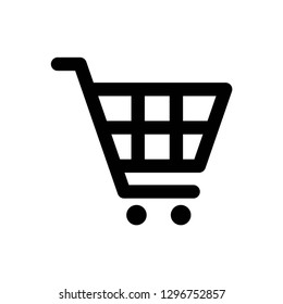shopping cart icon symbol vector. on white background