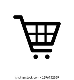 shopping cart icon symbol vector. on white background