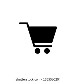 Shopping cart icon symbol vector on white background