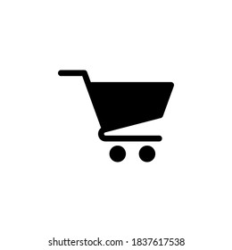 Shopping cart icon symbol vector on white background