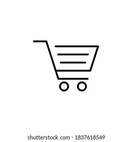 Shopping cart icon symbol vector on white background