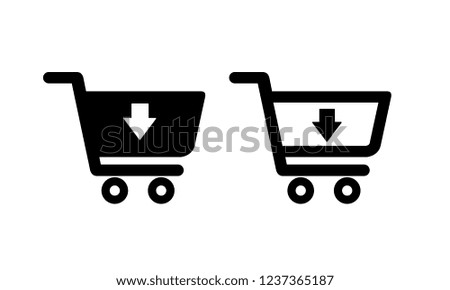 Shopping cart icon symbol vector