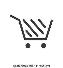 Shopping Cart icon template color editable. Shopping Cart symbol vector sign isolated on white background.