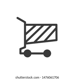 Shopping Cart icon template color editable. Shopping Cart symbol vector sign isolated on white background.
