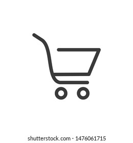 Shopping Cart icon template color editable. Shopping Cart symbol vector sign isolated on white background.
